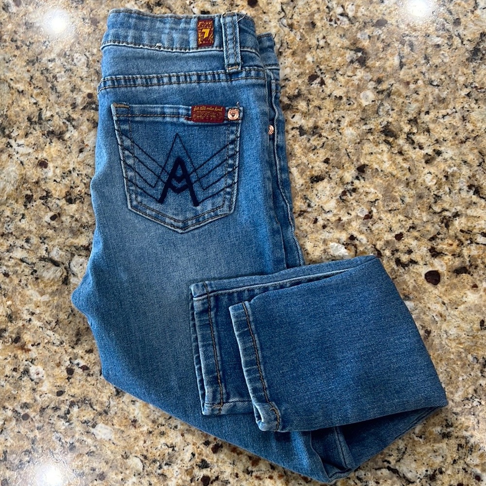 7 for all mankind youth ankle skinny jeans size 8